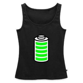 Volle Batterie - Frauen Premium Organic Tank Top - Schwarz - Vorne - AI Model Female 172 light (172cm)