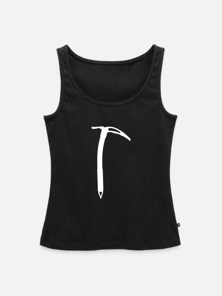 Eispickel Rechts Hell - Frauen Premium Organic Tank Top - Schwarz