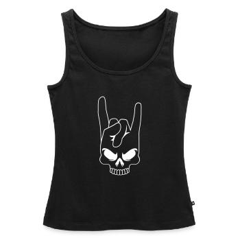 Death metal - Débardeur bio Premium Femme - noir - Devant - AI Model Female 172 light (172cm)