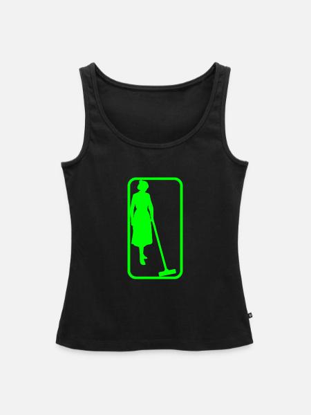 putzfrau - Frauen Premium Organic Tank Top - Schwarz