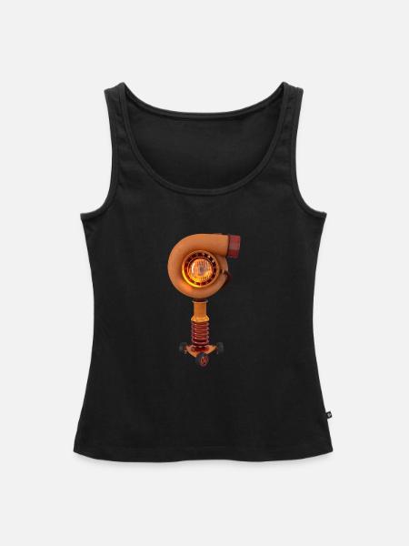TuningFan - Frauen Premium Organic Tank Top - Schwarz
