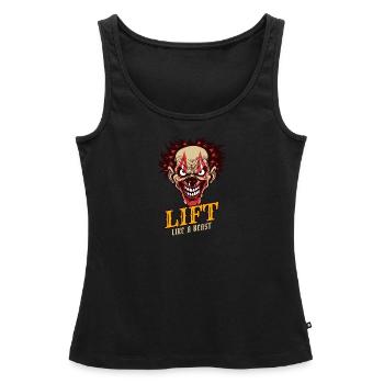Heben Sie wie ein Tierclown - Frauen Premium Organic Tank Top - Schwarz - Vorne - AI Model Female 172 light (172cm)