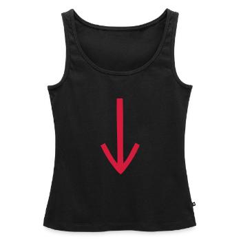 Arrow - Women’s Premium Organic Tank top - black - Front - AI Model Female 172 light (172cm)