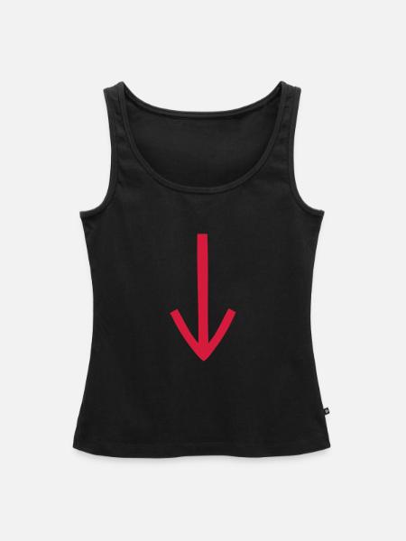 Pfeil - Frauen Premium Organic Tank Top - Schwarz