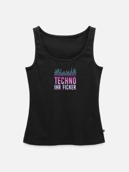 Techno Psytrance Ihr Ficker Geschenk - Frauen Premium Organic Tank Top - Schwarz