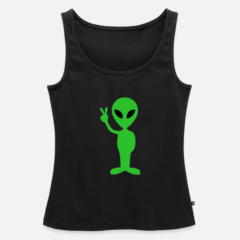 Alien Peace - Women’s Premium Organic Tank top - black