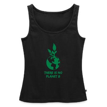 no planet b - Frauen Premium Organic Tank Top - Schwarz - Vorne - AI Model Female 172 light (172cm)