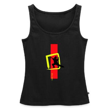 Qigong zeichen - Frauen Premium Organic Tank Top - Schwarz - Vorne - AI Model Female 172 light (172cm)