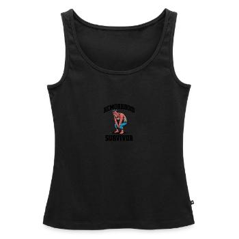 Hemorrhoid Survivor - Women’s Premium Organic Tank top - black - Front - AI Model Female 172 light (172cm)