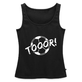 Fussball - Tor! - Frauen Premium Organic Tank Top - Schwarz - Vorne - AI Model Female 172 light (172cm)