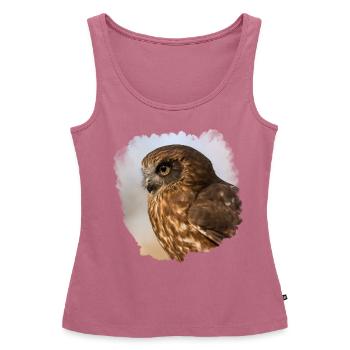 Kauz Design - Frauen Premium Organic Tank Top - Mauve - Vorne - AI Model Female 172 light (172cm)