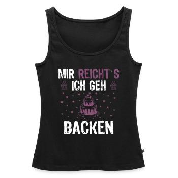Backen Torte Cupcake - Frauen Premium Organic Tank Top - Schwarz - Vorne - AI Model Female 172 light (172cm)