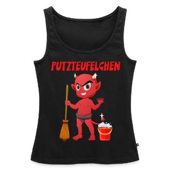 Putzteufelchen Reinigungskraft Hobby Putzen - Frauen Premium Organic Tank Top - Schwarz - Vorne - AI Model Female 172 light (172cm)