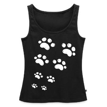 J aime mon chien - Débardeur bio Premium Femme - noir - Devant - AI Model Female 172 light (172cm)