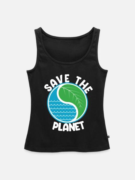 Save The Planet - Frauen Premium Organic Tank Top - Schwarz