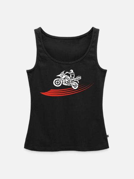 Biker Design Motorradfahrer Geschenk - Frauen Premium Organic Tank Top - Schwarz
