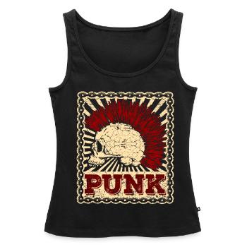 Punk Punk Rock Musique Punks Anarchy Punk Gift - Débardeur bio Premium Femme - noir - Devant - AI Model Female 172 light (172cm)