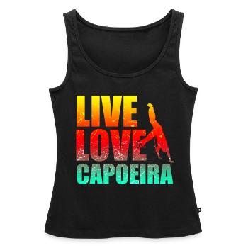 Capoeira - Débardeur bio Premium Femme - noir - Devant - AI Model Female 172 light (172cm)