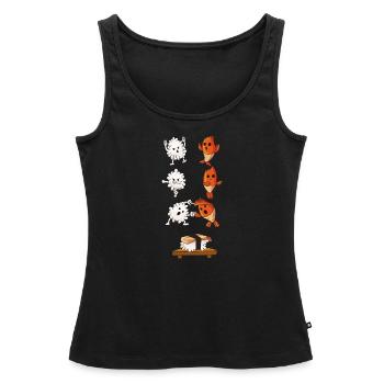 Sushi Fusion Rice & Salmon - Frauen Premium Organic Tank Top - Schwarz - Vorne - AI Model Female 172 light (172cm)