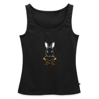 Osterhase Pirat Schädel T-Shirt Geschenk - Frauen Premium Organic Tank Top - Schwarz - Vorne - AI Model Female 172 light (172cm)