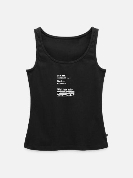Einsamkeit - Frauen Premium Organic Tank Top - Schwarz
