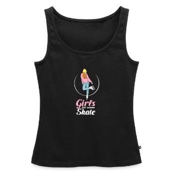 Inline Skates Girls Women Inliners - Women’s Premium Organic Tank top - black - Front - AI Model Female 172 light (172cm)
