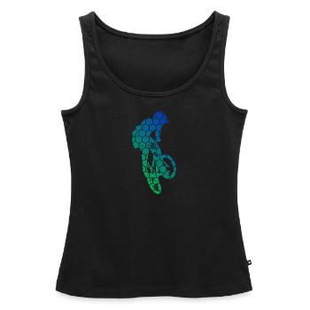 Vélo bmx vélo bmx Femmes Hommes bmx garçons - Débardeur bio Premium Femme - noir - Devant - AI Model Female 172 light (172cm)