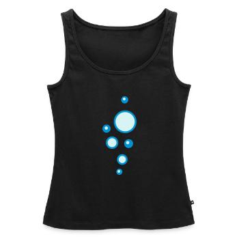 Bubbles - Débardeur bio Premium Femme - noir - Devant - AI Model Female 172 light (172cm)