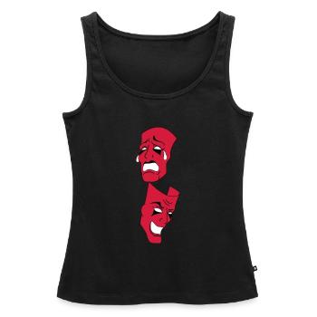 MASKEN Farbe Änderbar - Frauen Premium Organic Tank Top - Schwarz - Vorne - AI Model Female 172 light (172cm)