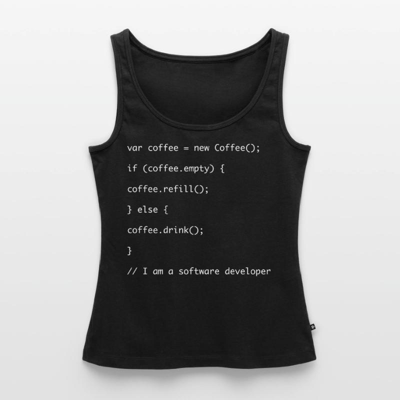 Kaffe auffüllen Javascript Code Frauen Premium Organic Tank Top