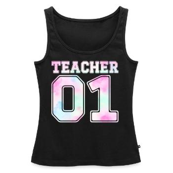Teacher 01 - Frauen Premium Organic Tank Top - Schwarz - Vorne - AI Model Female 172 light (172cm)