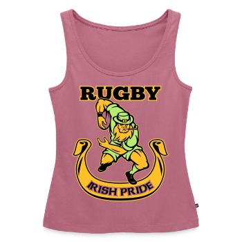 Rugby - Fierté irlandaise - Débardeur bio Premium Femme - mauve - Devant - AI Model Female 172 light (172cm)