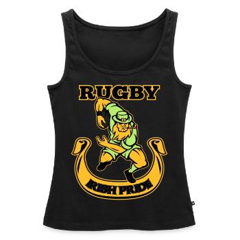 Rugby - Irish Pride - Women’s Premium Organic Tank top - black - Front - AI Model Female 172 light (172cm)