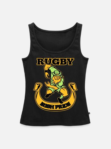 Rugby - Irish Pride - Frauen Premium Organic Tank Top - Schwarz