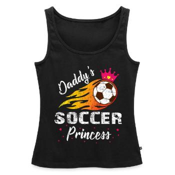 Fußball Vater Tochter - Frauen Premium Organic Tank Top - Schwarz - Vorne - AI Model Female 172 light (172cm)