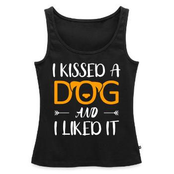 Amour des chiens - Débardeur bio Premium Femme - noir - Devant - AI Model Female 172 light (172cm)