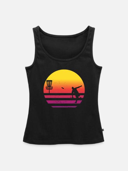 Discgolf - Frauen Premium Organic Tank Top - Schwarz