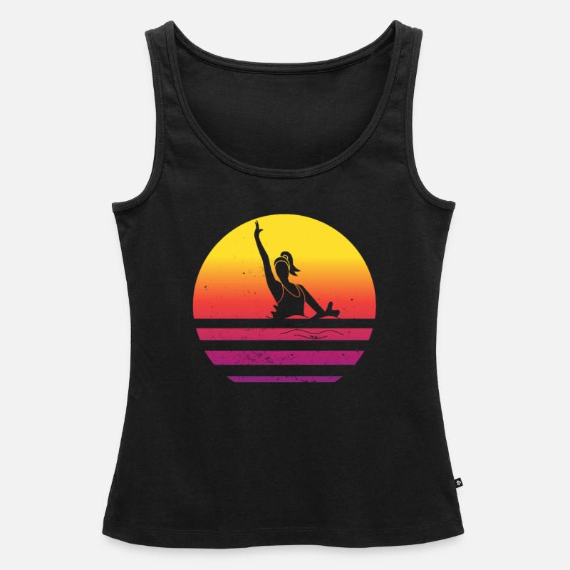 Synchronized Swimming Shirt – Retro Synchronized Swimmers - Women’s Premium Organic Tank top - black