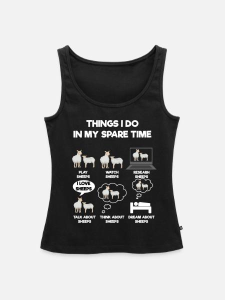 Schaf - Frauen Premium Organic Tank Top - Schwarz