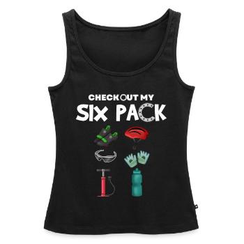 Cycling cycling - Women’s Premium Organic Tank top - black - Front - AI Model Female 172 light (172cm)