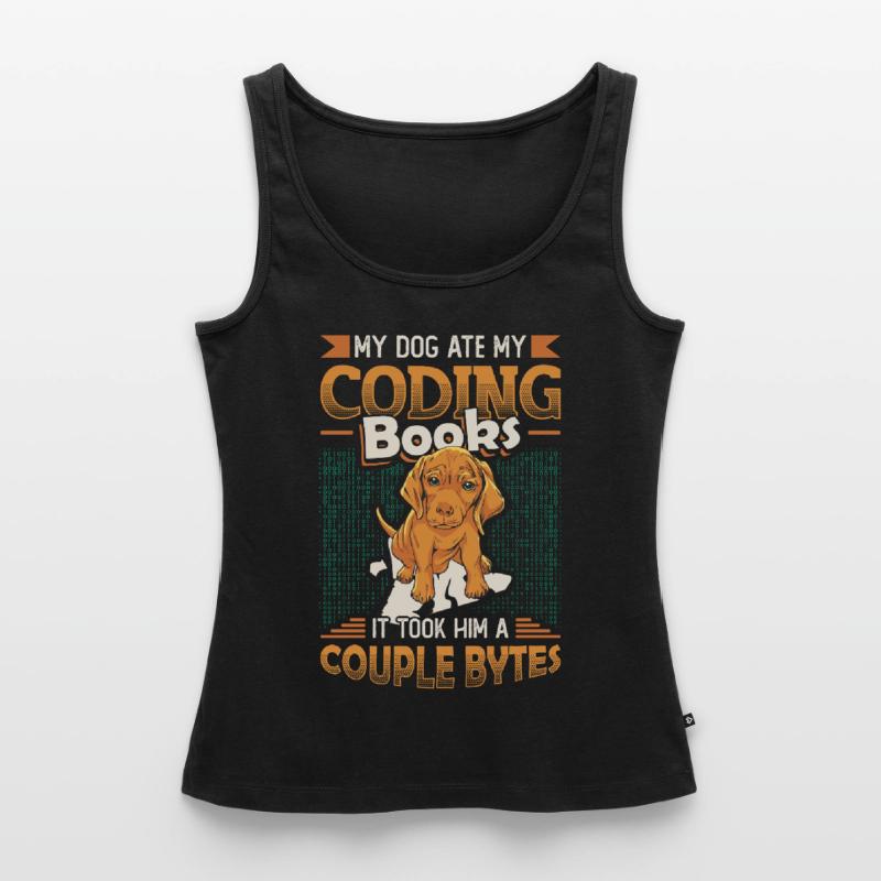 Hund Bytes Code Computer Witz Programmierung Frauen Premium Organic Tank Top