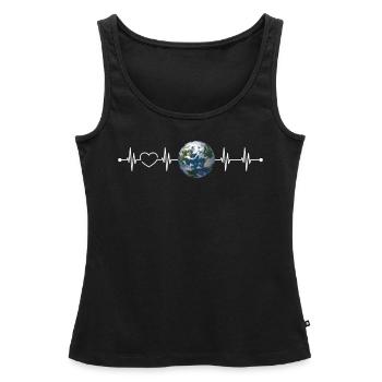 Erde - Frauen Premium Organic Tank Top - Schwarz - Vorne - AI Model Female 172 light (172cm)