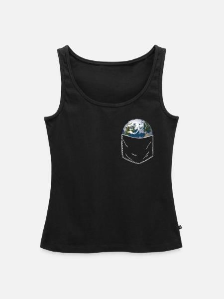 Erde - Frauen Premium Organic Tank Top - Schwarz