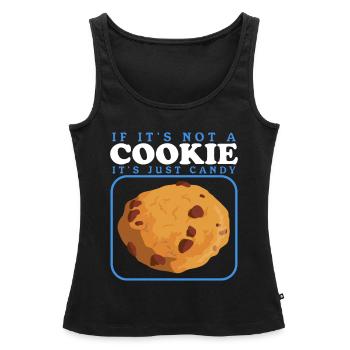 Cookies Cookies Cookie Baking Cookies Cadeau - Débardeur bio Premium Femme - noir - Devant - AI Model Female 172 light (172cm)