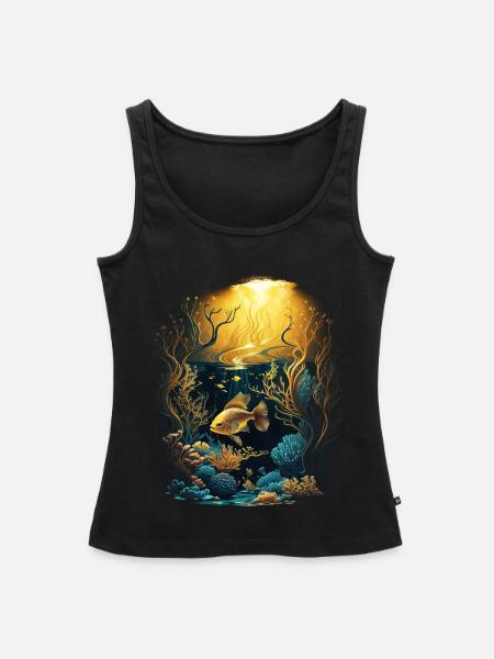 Sunset Underwater - Frauen Premium Organic Tank Top - Schwarz