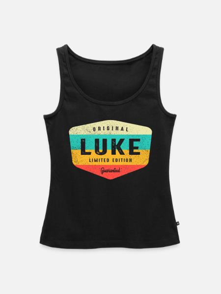Luke Personalisierter Name - Luke - Frauen Premium Organic Tank Top - Schwarz