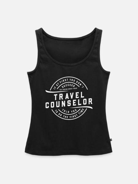 Reiseberater - Frauen Premium Organic Tank Top - Schwarz