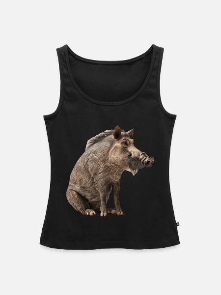 Warzenschwein - Frauen Premium Organic Tank Top - Schwarz