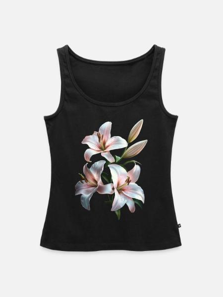 Lilie - Frauen Premium Organic Tank Top - Schwarz