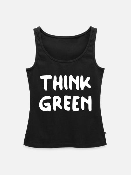 Think Green - Frauen Premium Organic Tank Top - Schwarz
